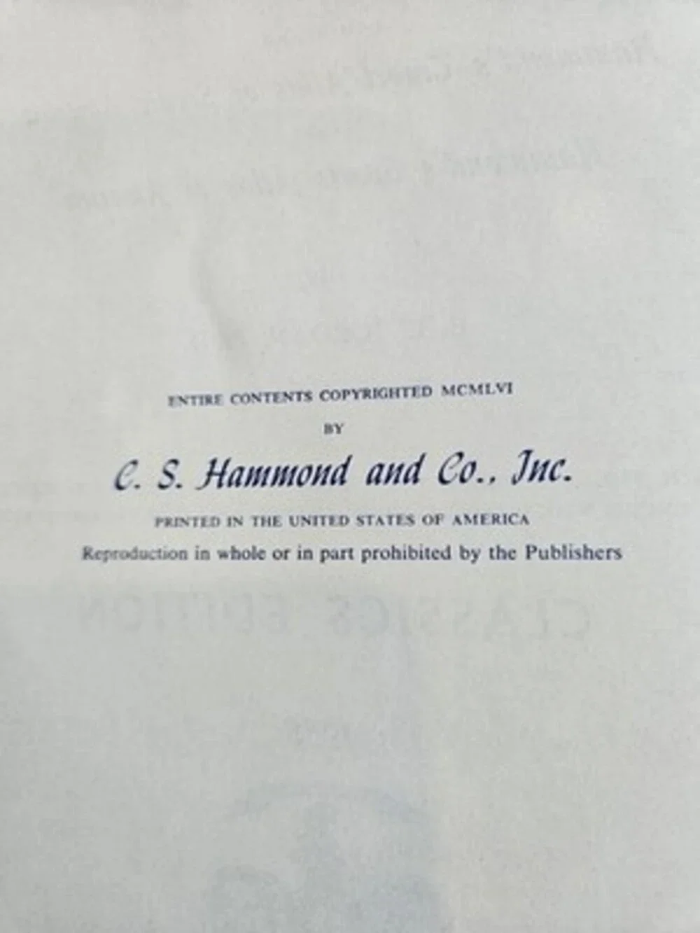Travel Encyclopedia of America by Hammond HC 1958